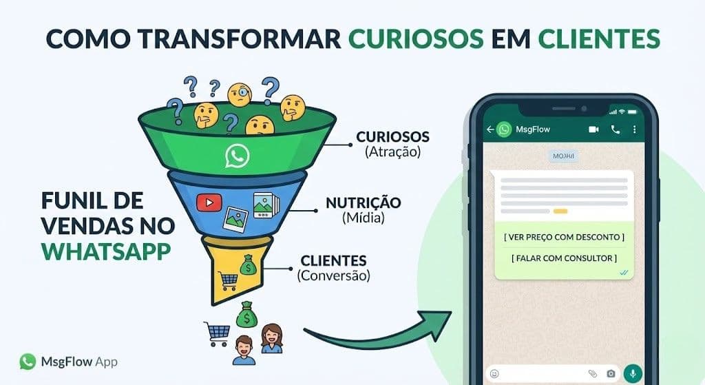 Funil de Vendas no WhatsApp: Como transformar curiosos em clientes
